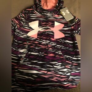 Under Armour Pink and Black Performance Hoodie